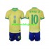 Camisola Brasil Neymar JR 10 Criança Equipamento Primeiro 2024 Manga Curta